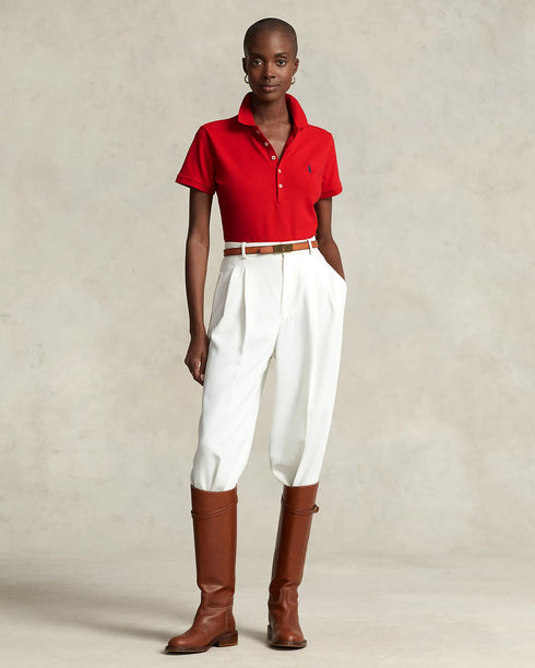 POLO RALPH LAUREN SLIM FIT STRETCH POLO SHIRT- RED